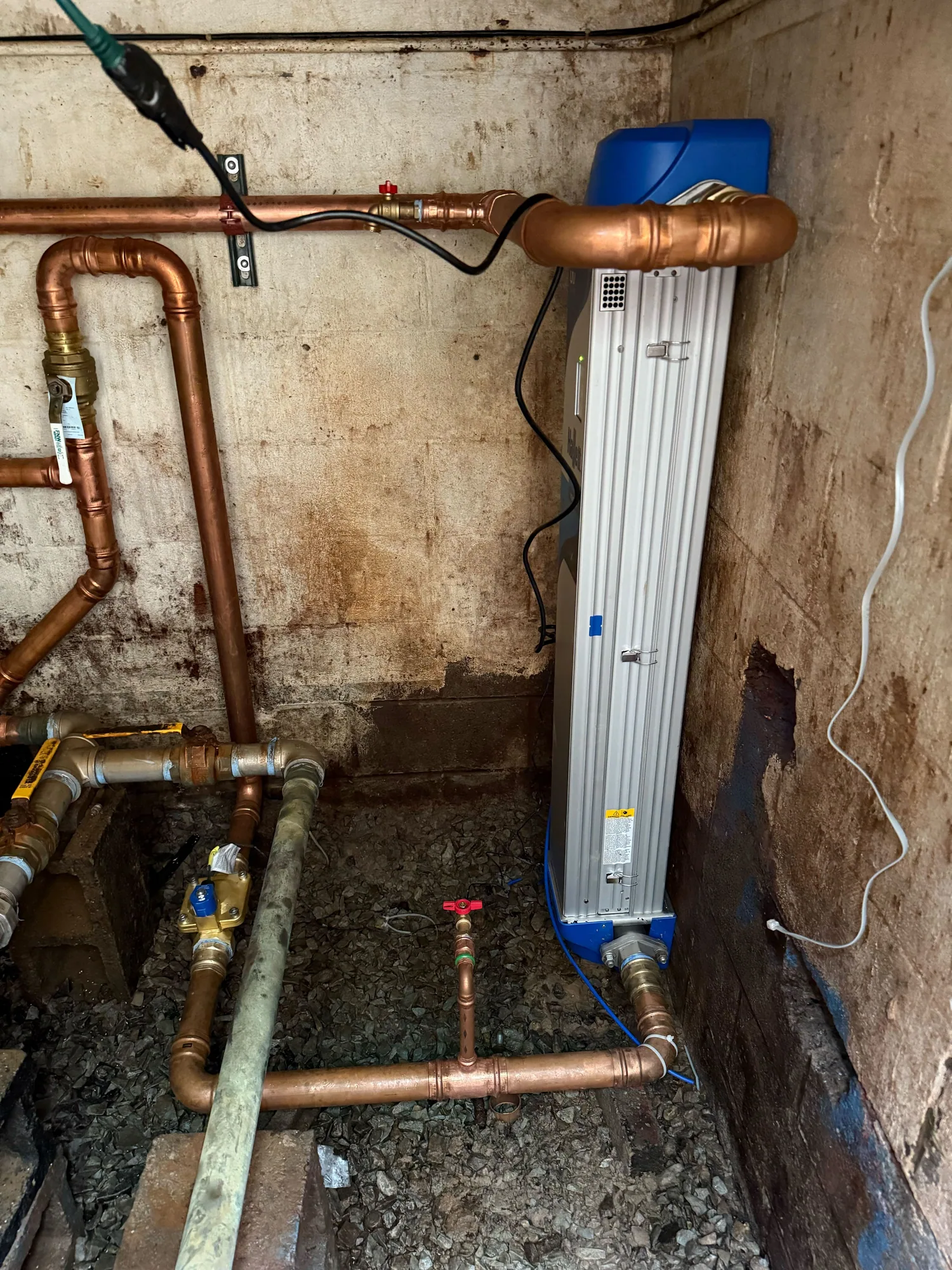 The installed UV system at the Pennsylvania property, showing the system display